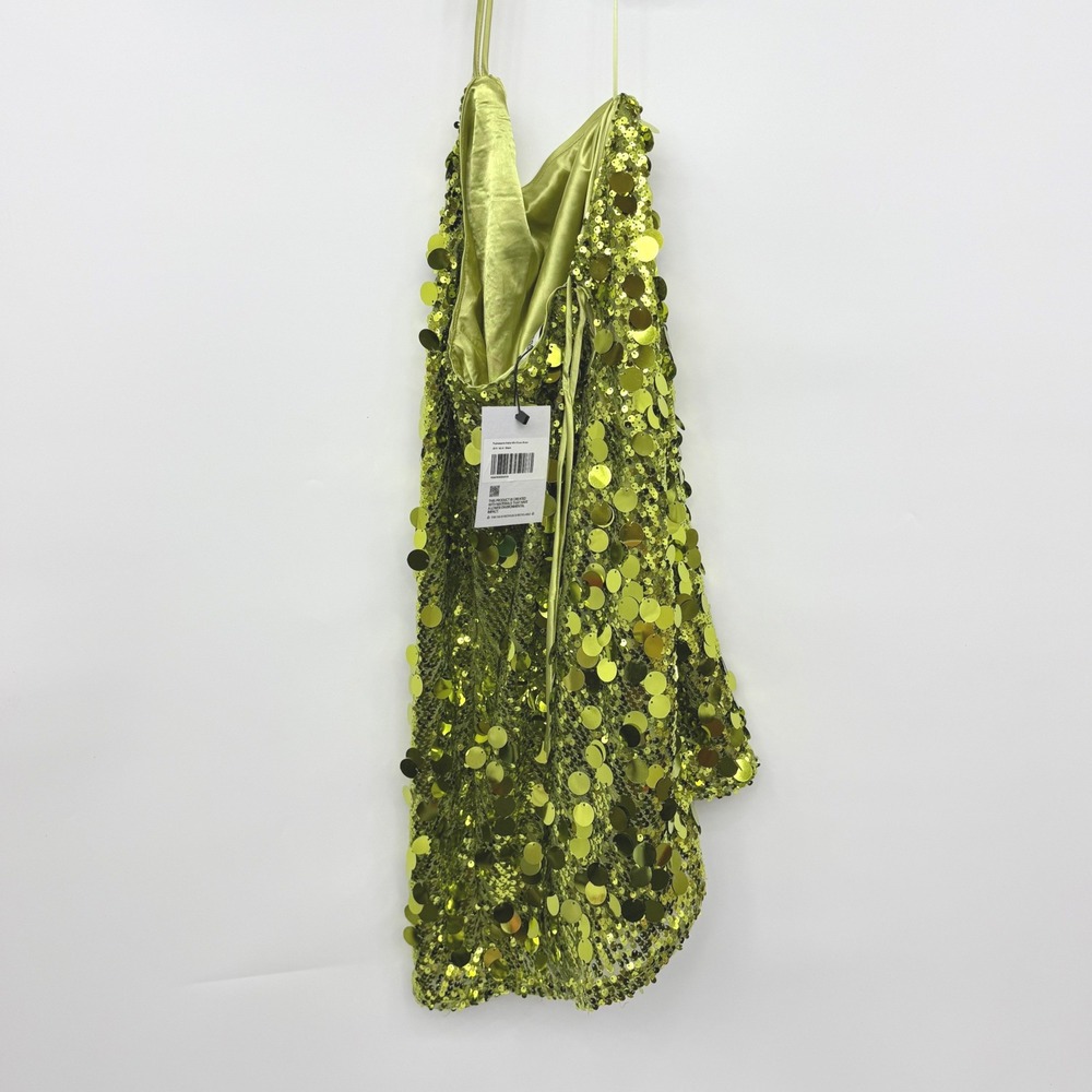 Princess Polly Fluorescents Halter Mini Dress Sequin Party Womens US 0 Green - Picture 5 of 10